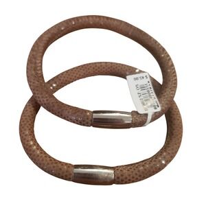 Brighton Taupe‎ Sparkle Bangle Bracelet Magnetic Closure Fashion Jewelry NWT